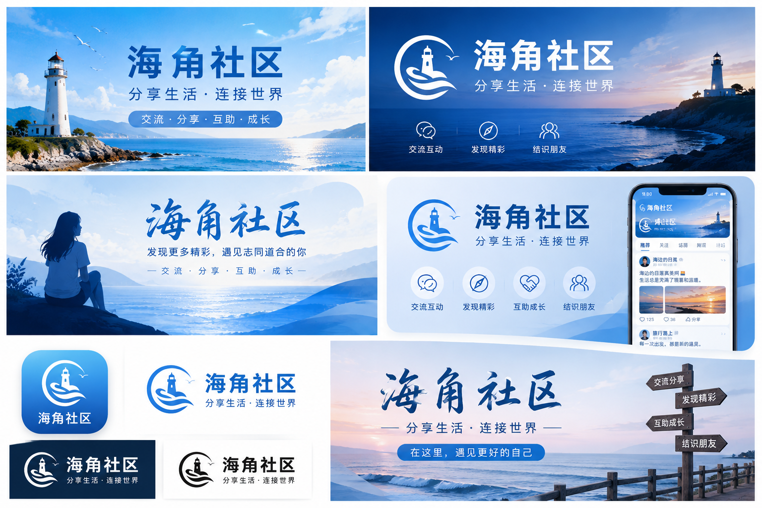 海角社区城市漫游主题视觉